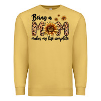 Antique Gold being a mom makes my life complete Premium Sweatshirt - MaliasSmallBusiness