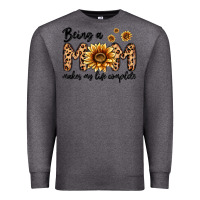 Charcoal Heather being a mom makes my life complete Premium Sweatshirt - MaliasSmallBusiness