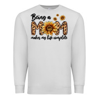 Dove Grey being a mom makes my life complete Premium Sweatshirt - MaliasSmallBusiness