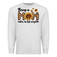 Oatmeal Heather being a mom makes my life complete Premium Sweatshirt - MaliasSmallBusiness