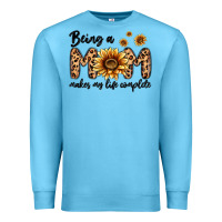 Ocean Blue being a mom makes my life complete Premium Sweatshirt - MaliasSmallBusiness