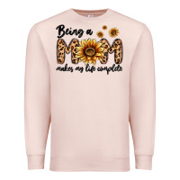 Pale Pink being a mom makes my life complete Premium Sweatshirt - MaliasSmallBusiness