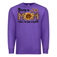 Purple being a mom makes my life complete Premium Sweatshirt - MaliasSmallBusiness
