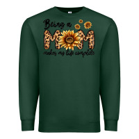 Sports Green being a mom makes my life complete Premium Sweatshirt - MaliasSmallBusiness