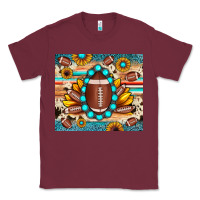 Burgundy football cowhide sunflower Classic Tee - JahusDesignShop