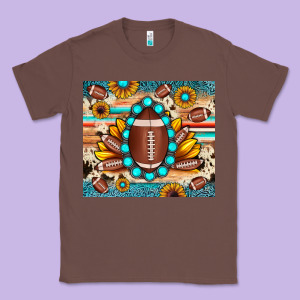 Football Cowhide Sunflower Classic Tee Designed By Jahusdesignshop