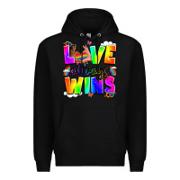 Black love always wins Premium Hoodie - LillyAllenDesigns