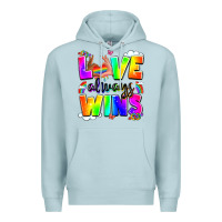 Blue Mist love always wins Premium Hoodie - LillyAllenDesigns