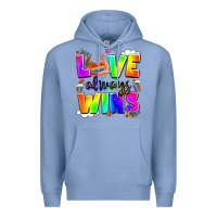 Colony Blue love always wins Premium Hoodie - LillyAllenDesigns