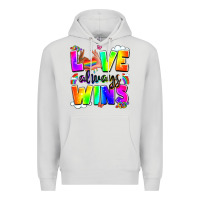 Dove Grey love always wins Premium Hoodie - LillyAllenDesigns