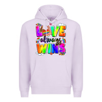Lilac love always wins Premium Hoodie - LillyAllenDesigns