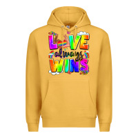Mustard love always wins Premium Hoodie - LillyAllenDesigns