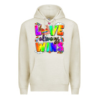 Oatmeal Heather love always wins Premium Hoodie - LillyAllenDesigns