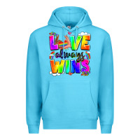 Ocean Blue love always wins Premium Hoodie - LillyAllenDesigns