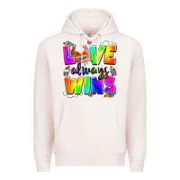 Pale Pink love always wins Premium Hoodie - LillyAllenDesigns
