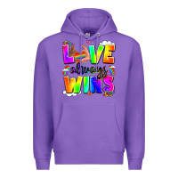 Purple love always wins Premium Hoodie - LillyAllenDesigns