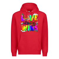 Red love always wins Premium Hoodie - LillyAllenDesigns