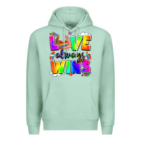 Seafoam love always wins Premium Hoodie - LillyAllenDesigns