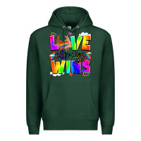 Sports Green love always wins Premium Hoodie - LillyAllenDesigns