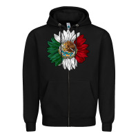 Black mexico sunflower Zipper Hoodie - AdoDesignShop