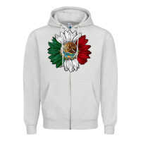Dove Grey mexico sunflower Zipper Hoodie - AdoDesignShop
