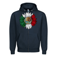 Navy mexico sunflower Zipper Hoodie - AdoDesignShop