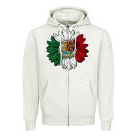 Oatmeal Heather mexico sunflower Zipper Hoodie - AdoDesignShop