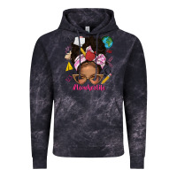 Cloud Black afro messy bun teacherlife Vintage Hoodie - texasbilliewilder