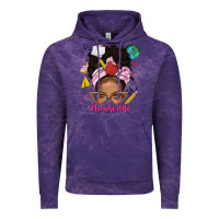 Cloud Purple afro messy bun teacherlife Vintage Hoodie - texasbilliewilder