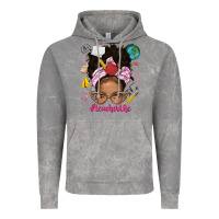 Afro Messy Bun Teacherlife Vintage Hoodie | Teevron