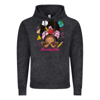 Vintage Black afro messy bun teacherlife Vintage Hoodie - texasbilliewilder