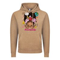 Vintage Coffee afro messy bun teacherlife Vintage Hoodie - texasbilliewilder