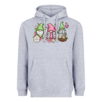 Heather Grey spring gnomes Heavyweight Hoodie - MaliasSmallBusiness