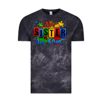 Cloud Black my sister is ausome autism Vintage Tee - Zillion Design Studio