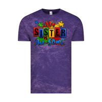 Cloud Purple my sister is ausome autism Vintage Tee - Zillion Design Studio