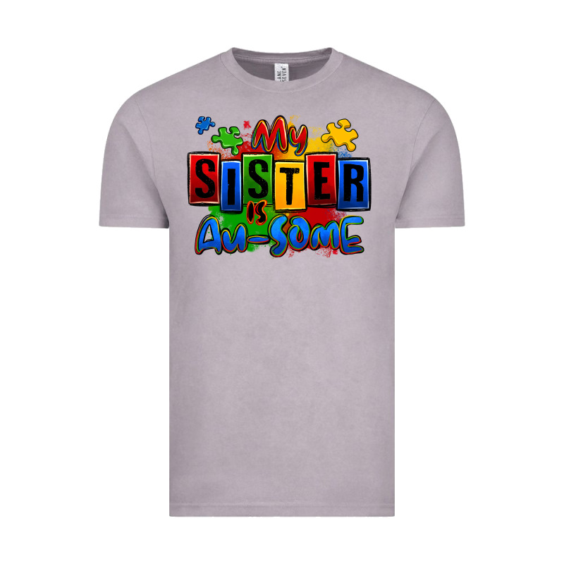 My Sister Is Ausome Autism Vintage Tee by Zillion Design Studio | Teevron