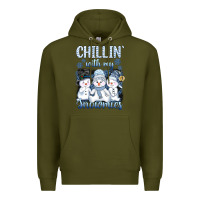 Army Green chillin  with my sowmies Premium Hoodie - AdoDesignShop