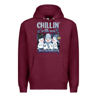 Burgundy chillin  with my sowmies Premium Hoodie - AdoDesignShop