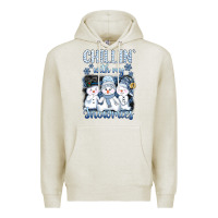 Oatmeal Heather chillin  with my sowmies Premium Hoodie - AdoDesignShop