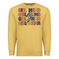 Antique Gold girl mama lightning bolt Premium Sweatshirt - MaliasSmallBusiness