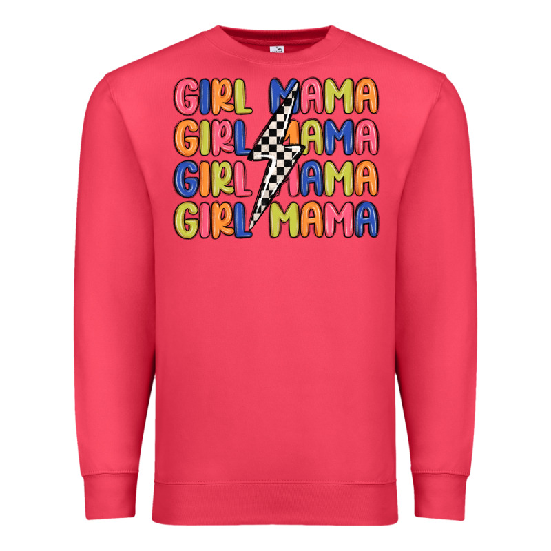 Girl Mama Lightning Bolt Premium Sweatshirt by MaliasSmallBusiness | Teevron