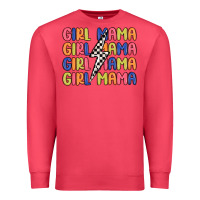 Cardinal girl mama lightning bolt Premium Sweatshirt - MaliasSmallBusiness