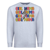 Heather Grey girl mama lightning bolt Premium Sweatshirt - MaliasSmallBusiness