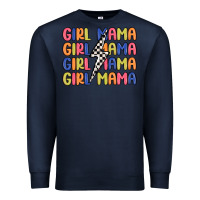 Navy girl mama lightning bolt Premium Sweatshirt - MaliasSmallBusiness