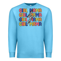 Ocean Blue girl mama lightning bolt Premium Sweatshirt - MaliasSmallBusiness