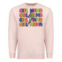 Pale Pink girl mama lightning bolt Premium Sweatshirt - MaliasSmallBusiness