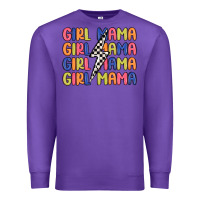 Purple girl mama lightning bolt Premium Sweatshirt - MaliasSmallBusiness