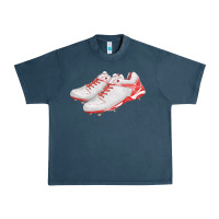 Midnight Navy red cleats fa element Urban Heavy Tee - FaDigitalArtStudio