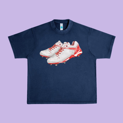 Red Cleats Fa Element Urban Heavy Tee Designed By Fadigitalartstudio