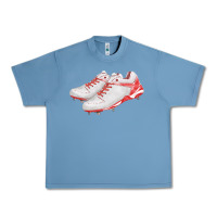 Pebble Blue red cleats fa element Urban Heavy Tee - FaDigitalArtStudio